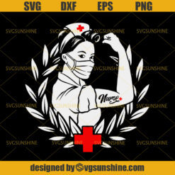 The Riveter Nurse Svg, Nurse Life Svg, Nurse Stop Corona Svg, Nurse With Mask Svg