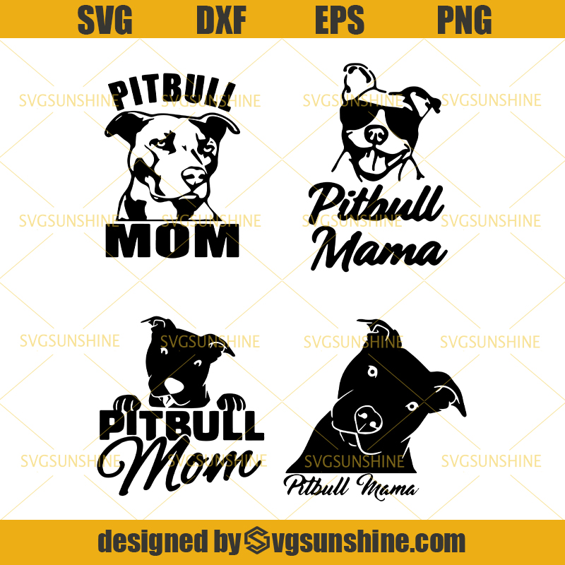 Download Pitbull Mom Svg Bundle, Pitbull Svg Bundle, Pitbull Mama ...