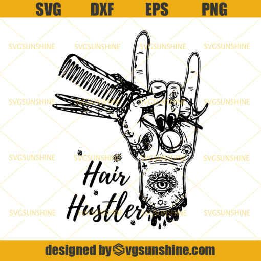Hair Hustler Tattoo Svg, Hairstylist Svg, Hairdresser Svg, Hair Stylist Svg