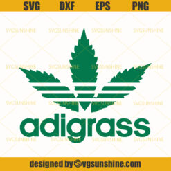 Adigrass Svg, Marijuana Svg, Marijuana Leaf Svg, Cannabis Svg Files, Pot Leaf Svg, Adidas Svg