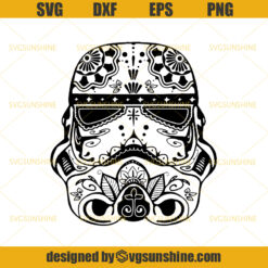 Stormtrooper Sugar Skull svg, Star Wars Storm Trooper SVG