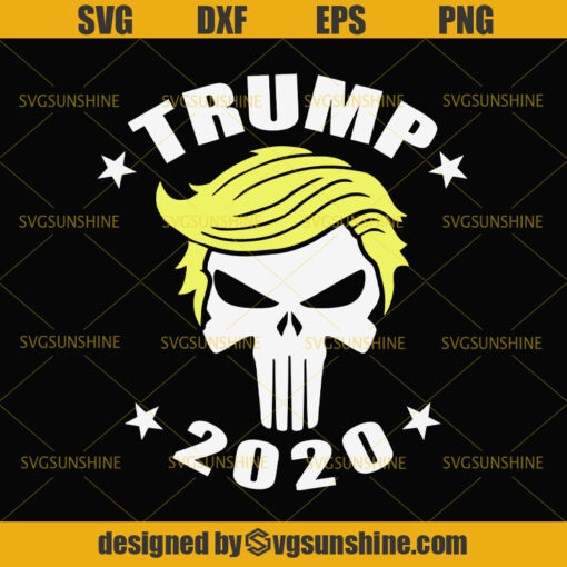 Trump 2020 SVG, Trump Hair Style Punisher SVG, Trumpisher Make America Great Again Design Election 2020 SVG