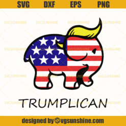 Trump 2020 SVG, Trumplican SVG , Donald Trump Election SVG, Elephant American Flag SVG