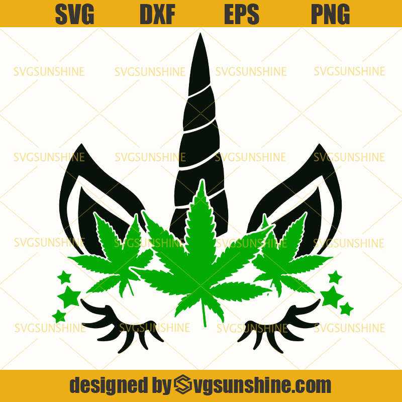 Download Marijuana SVG, Weed Unicorn Face SVG, Unicorn SVG ...