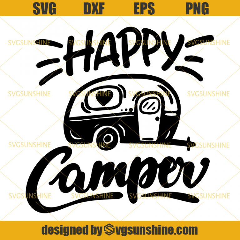 Happy Camper SVG, Camping SVG, Joy Happy Camper SVG Cut Files - Sunshine