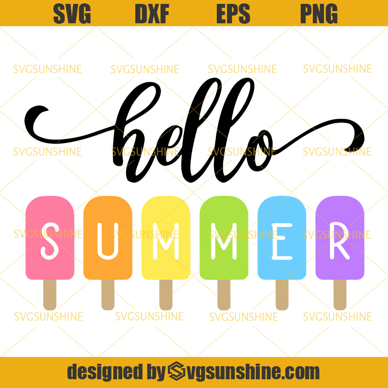 Hello Summer SVG, Summer SVG, Popsicles SVG - Svgsunshine