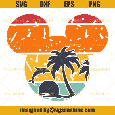 Mickey Head Summer Svg, Vacation Svg, Hello Summer Svg, Disney Svg ...