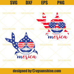 4th of July SVG, Shark SVG ,USA Flag SVG, Patriotic SVG, Fourth of July SVG , American Flag SVG, Independence Day SVG