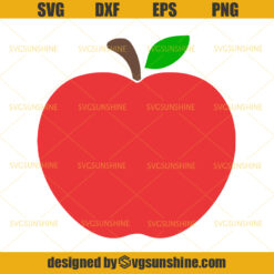 Apple SVG, Teacher SVG, School SVG PNG DXF EPS Cutting Files