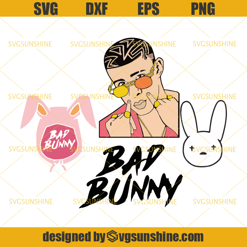 Download Bad Bunny SVG Bundle , Bad Bunny Rapper SVG, Bad Bunny Cut ...