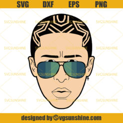 Bad Bunny SVG, Bad Bunny Rapper SVG PNG DXF EPS Cut File