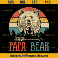 Papa Bear Vintage Svg, Papa Bear Svg, Papa Svg, Dad Svg, Bear Svg, Fathers Day Svg