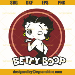 Betty Boop Kiss SVG, DXF, EPS, PNG Cricut, Silhouette Cut File, Instant Download