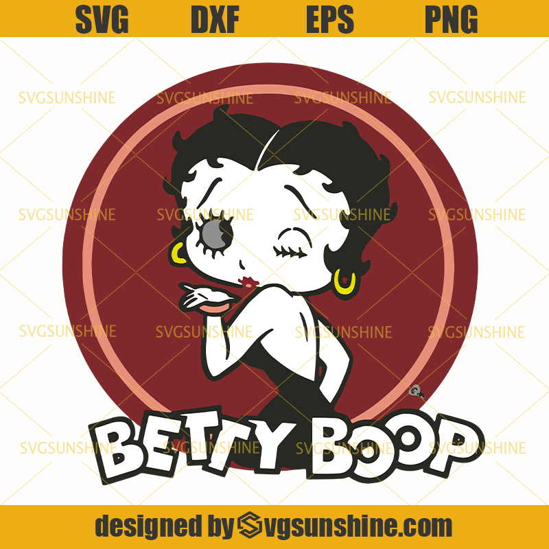 Download Betty Boop Kiss SVG, DXF, EPS, PNG Cricut, Silhouette Cut ...