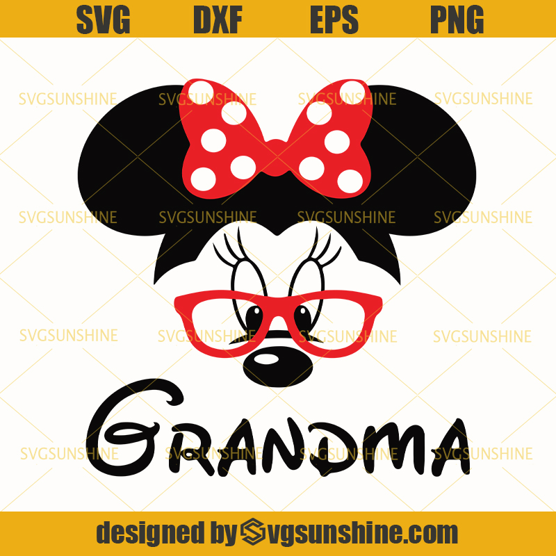 Disney Grandma Svg, Minnie Grandma Mouse Svg , Mickey Mouse Svg