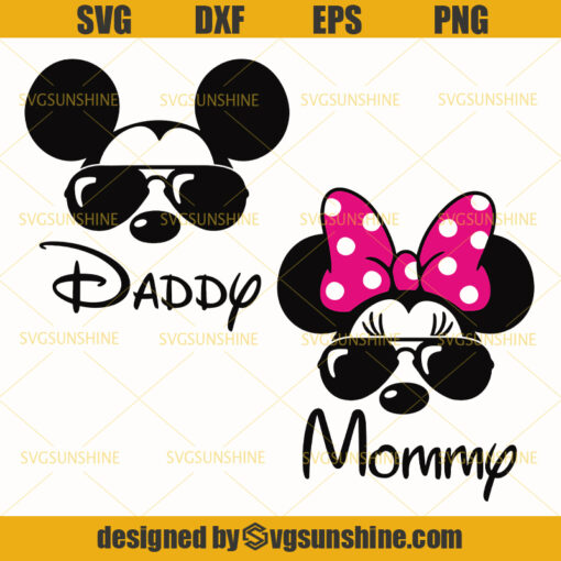 Mickey Daddy  And Minnie  Mommy Svg, Mickey Mouse Svg, Minnie Mouse Svg,  Disney Svg, Dad Svg, Mom Svg