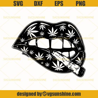 Cannabis Lip SVG, Cannabis SVG, Weed SVG - Sunshine