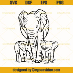 First Mothers Day Elephant SVG PNG DXF EPS Digital Download, Happy 1st Mothers Day SVG, Mom SVG, Elephant Mothers Day SVG