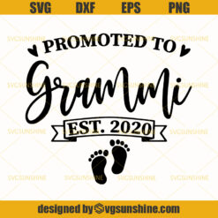 Promoted To Grammi EST 2020 Svg ,Grandma Svg, Happy Mother's Day Svg