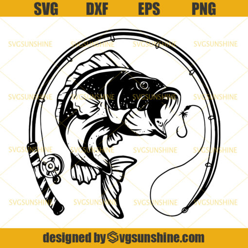 Fishing SVG, Bass Fishing SVG, Fishing Pole SVG, Reel Cool Papa SVG