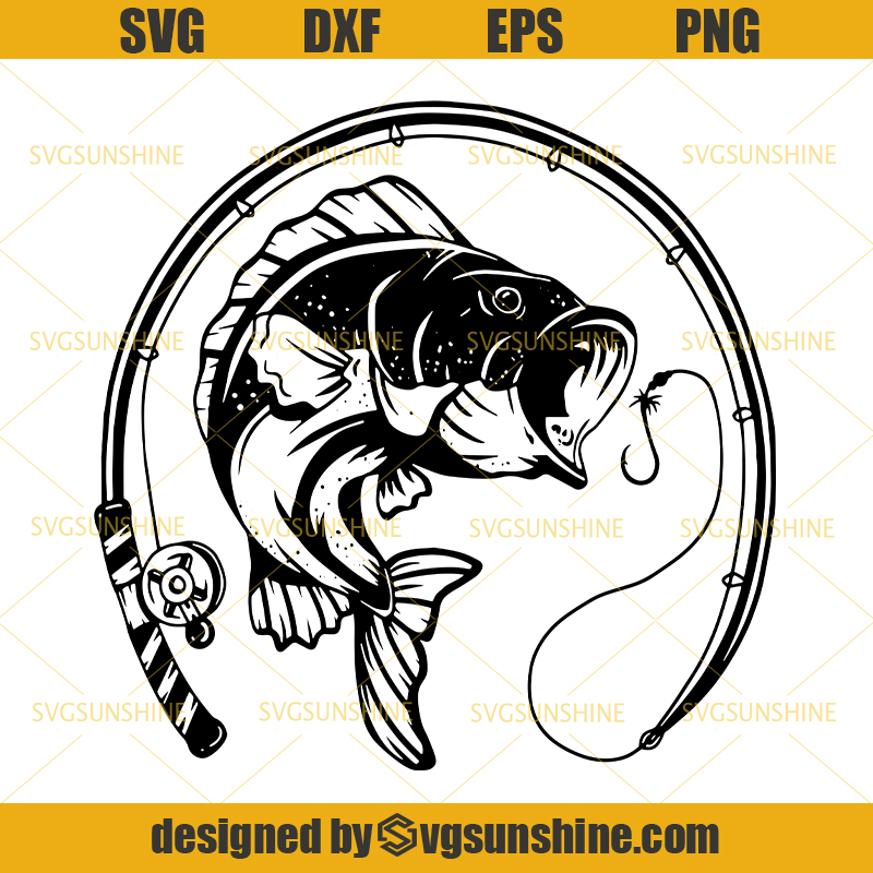 Fishing SVG, Bass Fishing SVG, Fishing Pole SVG, Reel Cool ...