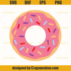 Donut SVG , Doughnut SVG , Cake SVG ,Candy SVG, Sprinkle Donut SVG PNG DXF EPS Cutting Files