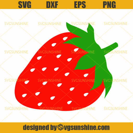 Strawberry SVG PNG DXF EPS Cutting Files