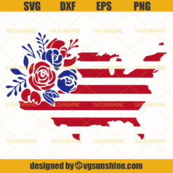 4th of July SVG, Floral American Flag SVG, Memorial Day SVG, Distressed American Flag SVG, Merica SVG, USA SVG, Independence Day SVG