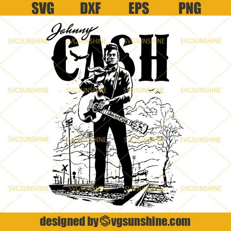 Johnny Cash SVG, Country Music SVG, Singer SVG DXF EPS PNG - Sunshine