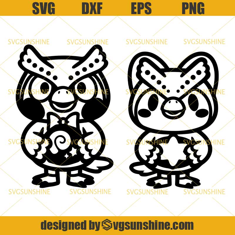 Download Blathers and Celeste Bundle SVG, Animal Crossing Cute SVG ...