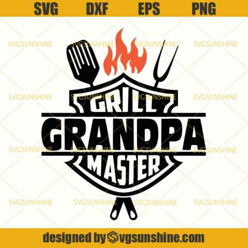 Grill Master Grandpa SVG, BBQ Grill Barbecue Grilling SVG, Grandpa SVG Dad SVG, Fathers Day SVG