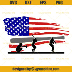 4th of July Baseball SVG, Baseball SVG, American Flag SVG, America Patriotic SVG, Distressed Flag SVG