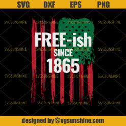 Free Ish Since 1865 SVG, Juneteenth Day SVG, American Flag SVG
