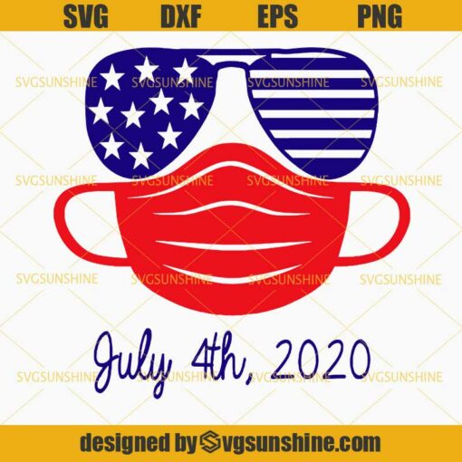 Fourth of July SVG, 4th Of July America 2020 Quarantine SVG, Social Distancing SVG, Face Mask SVG