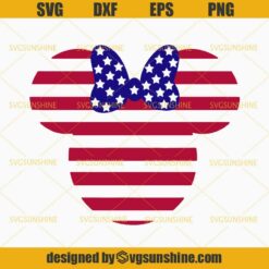 Disney Minnie Mouse Stars and Stripes 4th of July SVG, Fourth of July SVG, Independence Day SVG