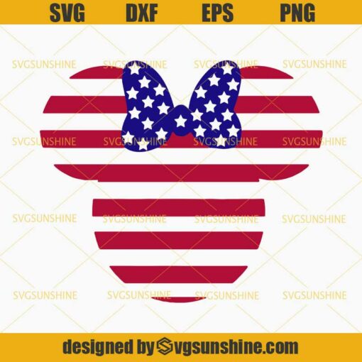 Disney Minnie Mouse Stars and Stripes 4th of July SVG, Fourth of July SVG, Independence Day SVG