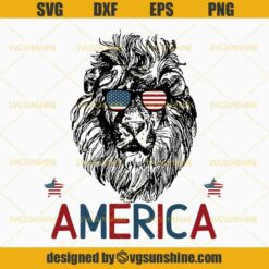 4th Of July SVG, Lion America SVG, Lion Glasses SVG, America SVG, Fourth of July SVG, Independence Day SVG