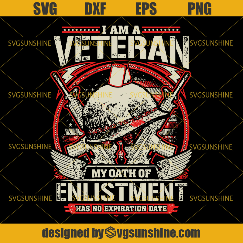 I Am A Veteran My Oath Of Enlistment SVG, Patriotic Veteran SVG, Gun ...