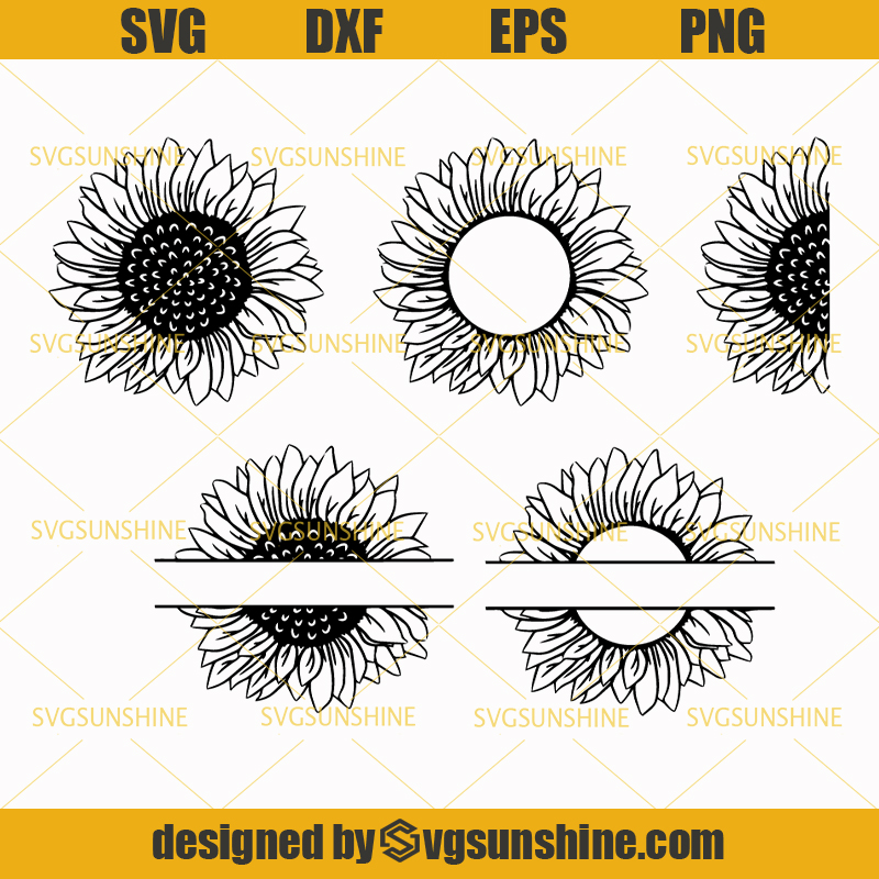 Free Free 223 Sunflower Half Svg SVG PNG EPS DXF File