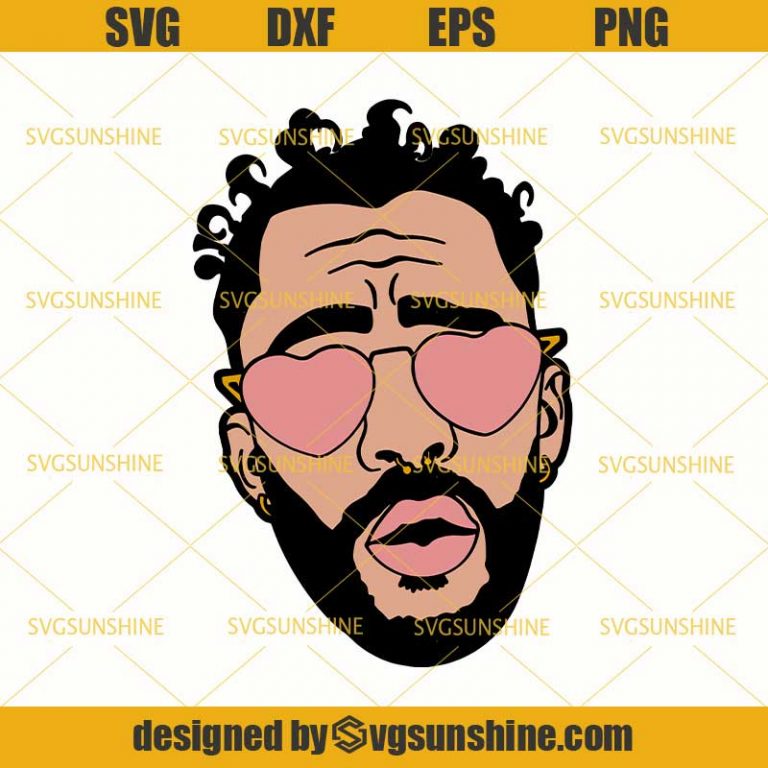 Download Bad Bunny Rapper SVG PNG DXF EPS Cutting File for Cricut - Svgsunshine