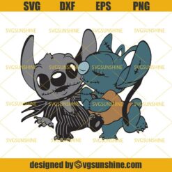 Jack Skellington And Stitch SVG, Jack Skellington SVG, Stitch SVG, Halloween SVG