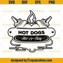 Hot Dog SVG, French Fries Hamburger Fast Food SVG DXF EPS PNG