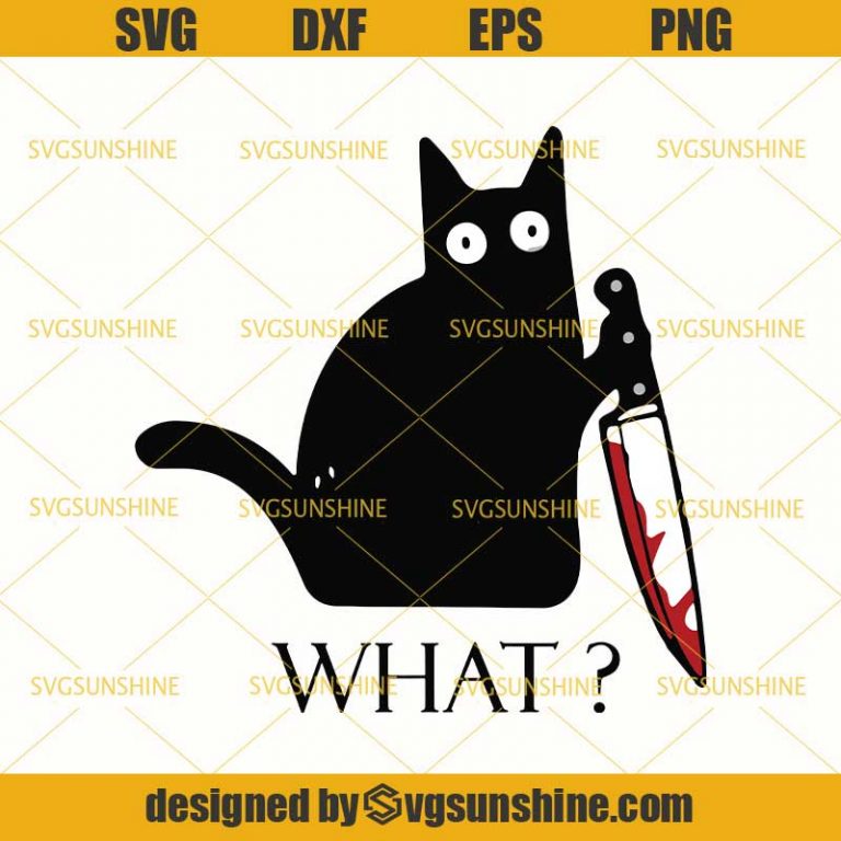 Cat What Halloween SVG DXF EPS PNG Cutting File for Cricut - Sunshine