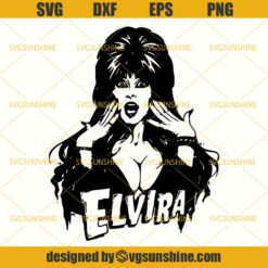 Elvira Mistress of the Dark Halloween SVG DXF EPS PNG Cutting File for Cricut