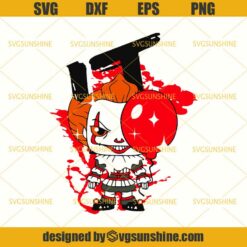 IT Pennywise The Clown SVG Halloween Horror Movies SVG DXF EPS PNG Cutting File for Cricut