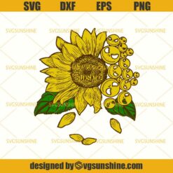 Jack Skellington Sunflower You Are My Sunshine SVG, Jack Skellington SVG, Sunflower Halloween SVG
