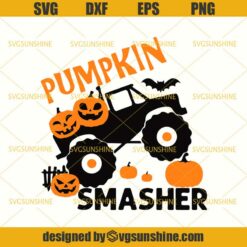 Pumpkin Smasher SVG, Boy Halloween SVG, Pumpkin Monster Truck SVG, Pumpkin SVG, HalloweenSVG