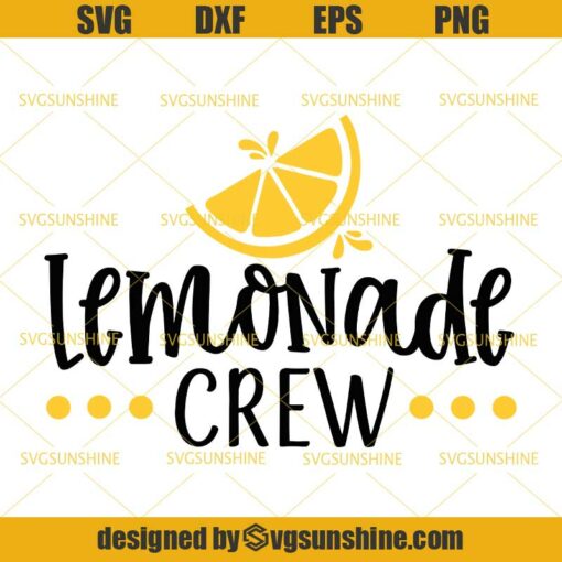 Lemonade Svg, Summer Svg, Lemons Svg, Lemonade Sign Svg, Lemonade Crew Svg
