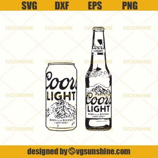 Coors Light Beer Bottle SVG, Coors Light SVG, Beer SVG DXF EPS PNG Cutting File for Cricut