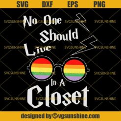 No One Should Live In A Closet SVG, Gay LGBT Pride Lesbian SVG, Bisexual Gaylife SVG DXF EPS PNG Cutting File for Cricut
